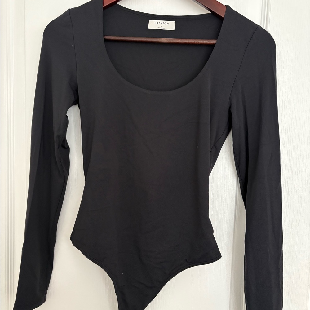 Babaton Classic Black Scoop Neck Bodysuit
